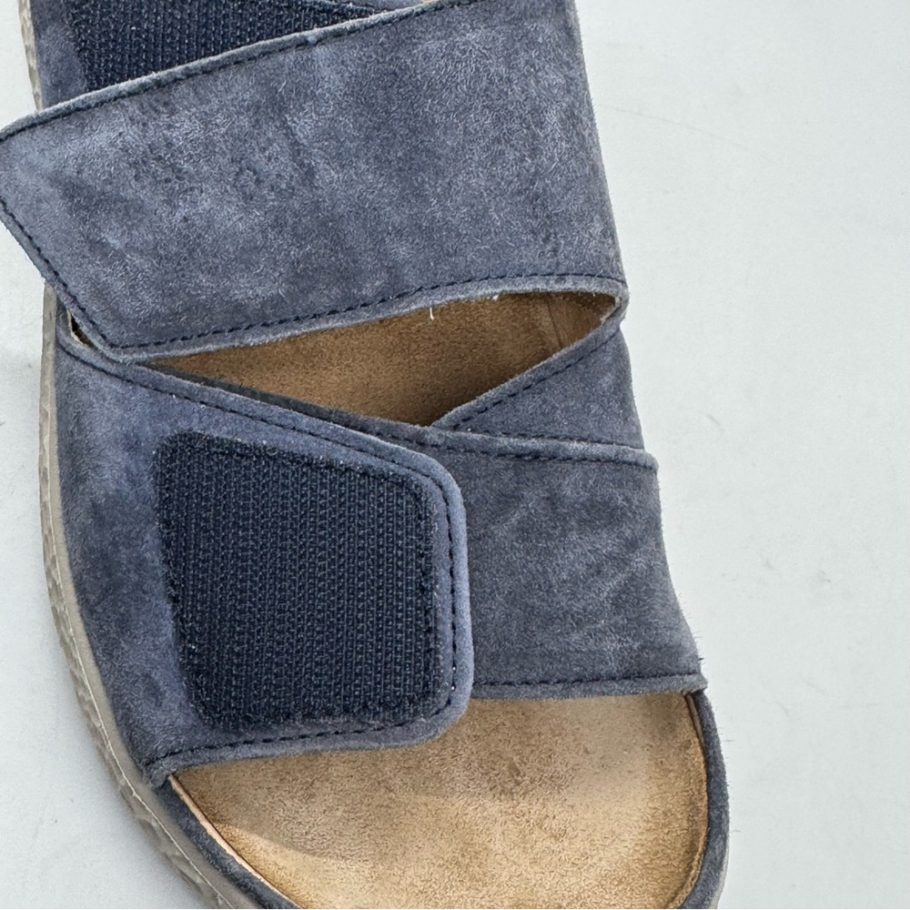 Hartjes Groove Natural sandals Slides in blue suede. Size EU 37 US 7 - Picture 8 of 10